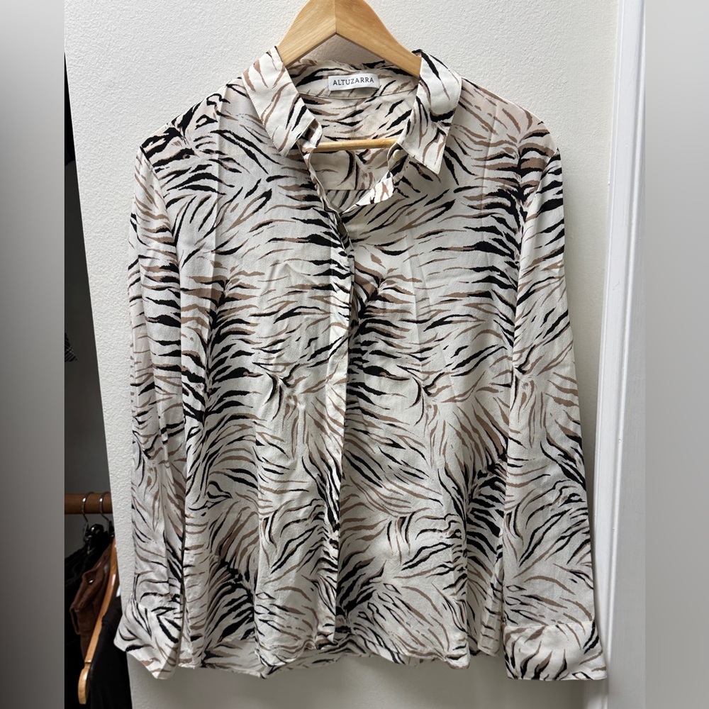 Altuzarra tiger Print Blouse